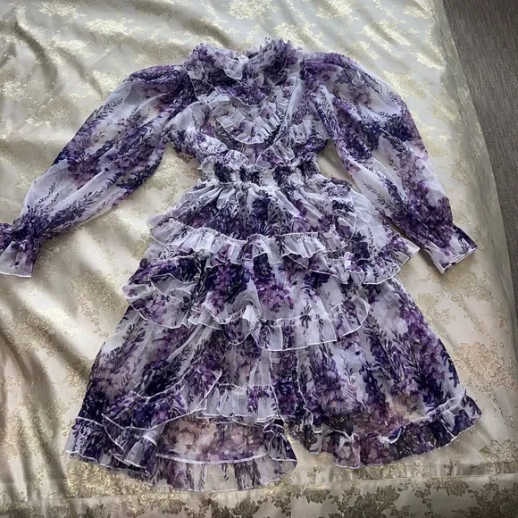 open lace back dress Adult Fuel for Thought Hydrocarbons V-Neck A-Line Dress with Sleeves and Pockets 4-6